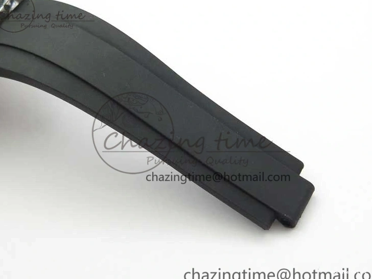 0130 Yacht-Master 116655 ARF SS Custom Made Black Ceramic Bezel on Oysterflex Rubber Strap A HighPerformance 3064